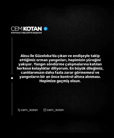 Yangınlar Hepimizin Yüreğini Yakıyor