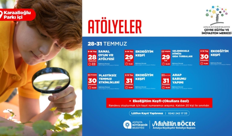 Doğaseverler için Ücretsiz Çevre Atölyeleri!
