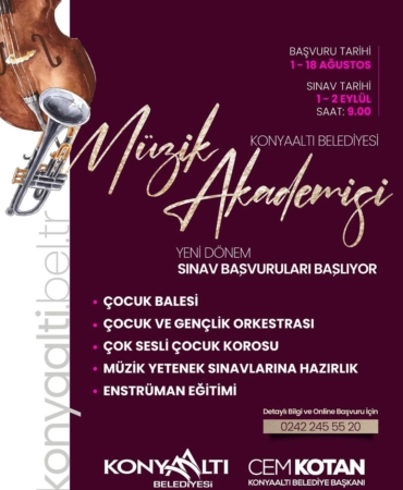 Konyaaltı Müzik Akademisi’nde Yeni Dönem Başlıyor!