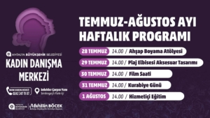 Kadınlar İçin Temmuz-Ağustos Etkinlikleri Başlıyor!
