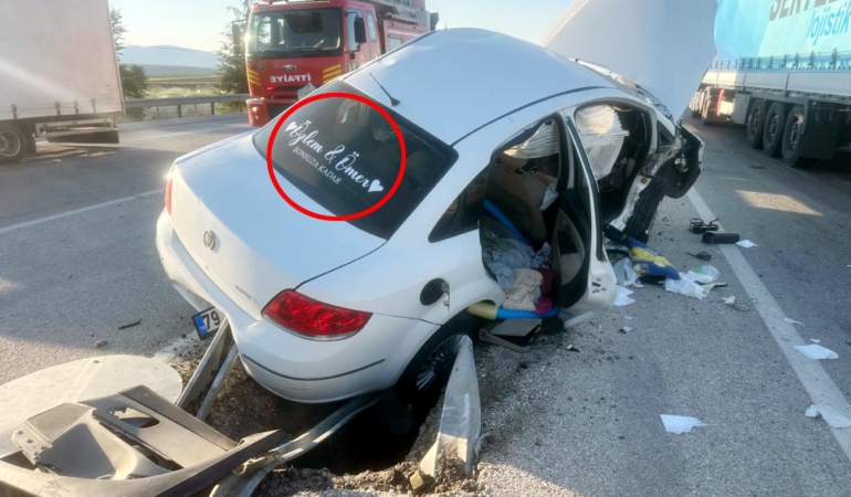 Balayından dönen üsteğmen kaza kurbanı oldu!