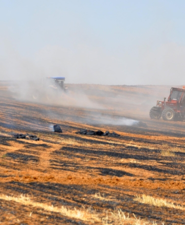 Balya Makinesinden Kıvılcım, 100 Dönüm Kül Oldu