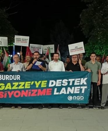 Burdur'da İsrail protestosu