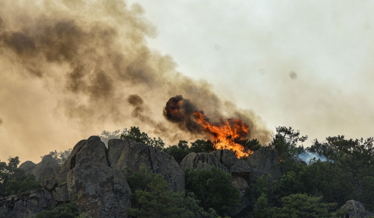 Eskişehir’de çıkan orman yangını, 3’üncü günde Afyonkarahisar’da sürüyor (5)