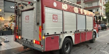 Restoran bacasında yangın