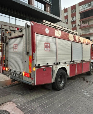 Restoran bacasında yangın