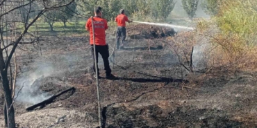 Bahçedeki yangın korkuttu