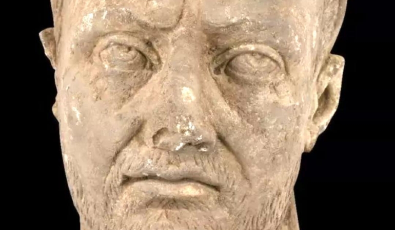 Aspendos kazılarında imparator başı heykeli bulundu