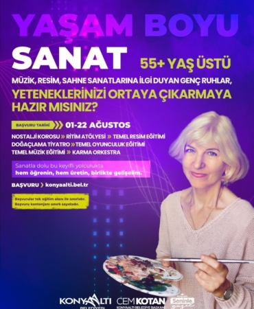 55 Yaş Üstü İçin Yaşam Boyu Sanat Kursları!