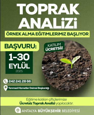 Antalya’da Üreticilere Ücretsiz Eğitim Desteği!
