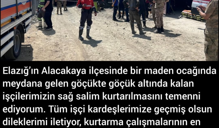 Elazığ’daki Maden Göçüğünde Umutlu Bekleyiş