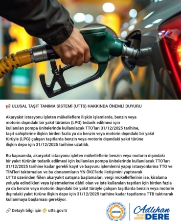 UTTS ile LPG Tedarik Süresi 2025’e Uzatıldı!