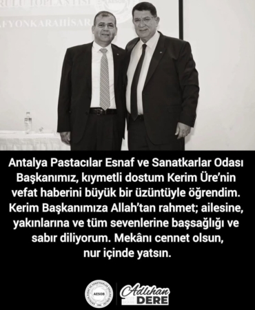 Kerim Üre’ye Veda: Mekanı Cennet Olsun