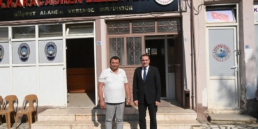 Kaymakamdan başkana ‘geçmiş olsun’ ziyareti