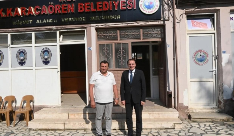 Kaymakamdan başkana ‘geçmiş olsun’ ziyareti