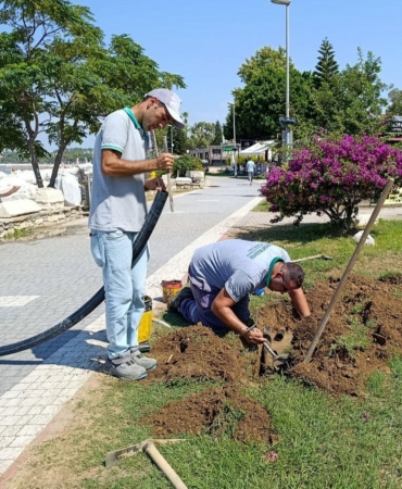 Manavgat’ta sulama sistemlerine bakım ve onarım