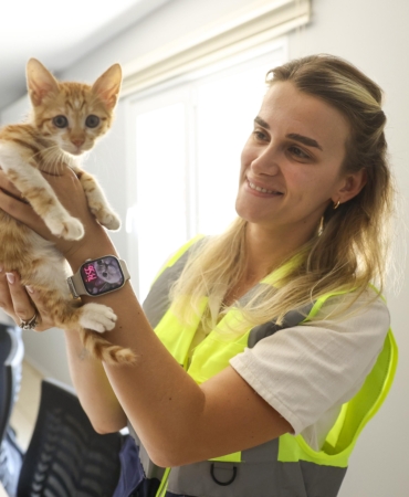 Boğaçayı’na düşen düşen yavru kedi kurtarıldı