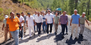 Dağdere yolunda asfalt serimi başladı