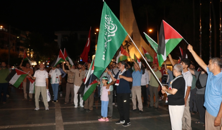 Alanya’da İsrail protestosu