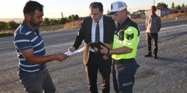 Kaymakam Türker, trafik denetimine katıldı