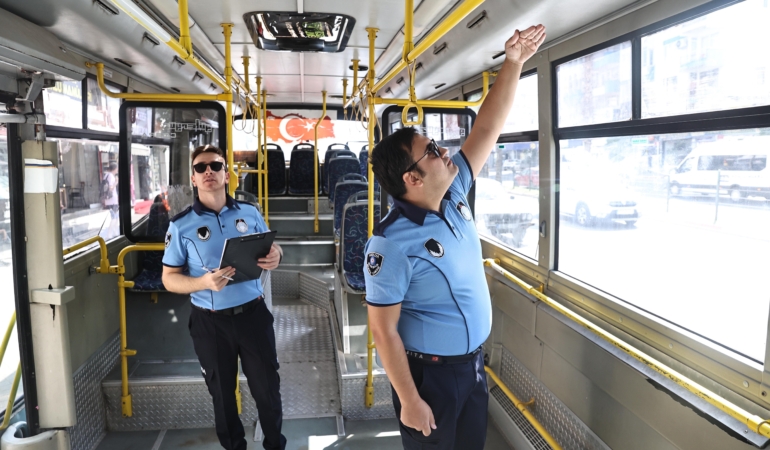 Halk otobüslerinde klima denetimi sürüyor