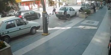 Otomobilin yayaya çarptığı kaza kamerada