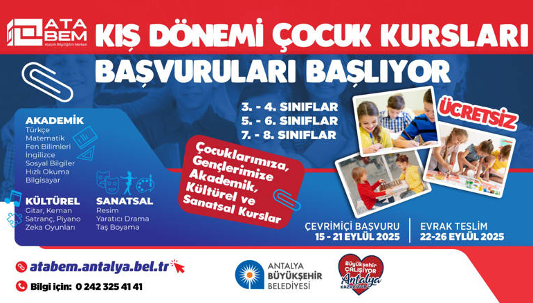 ATABEM Ücretsiz Kış Kursları İçin Kayıtlar Başladı!