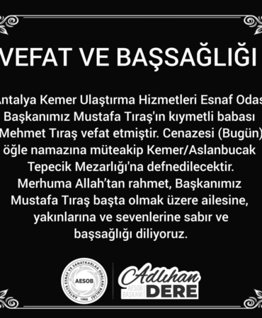 Başkan Mustafa Tıraş’ın Babası Vefat Etti