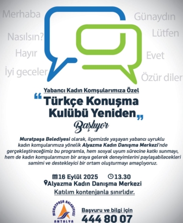 Yabancı Kadınlar İçin Türkçe Kulübü Başlıyor!