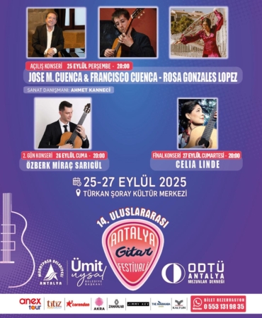 14. Uluslararası Gitar Festivali Antalya’da!
