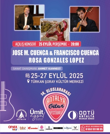 14. Antalya Gitar Festivali’ne Davetlisiniz!