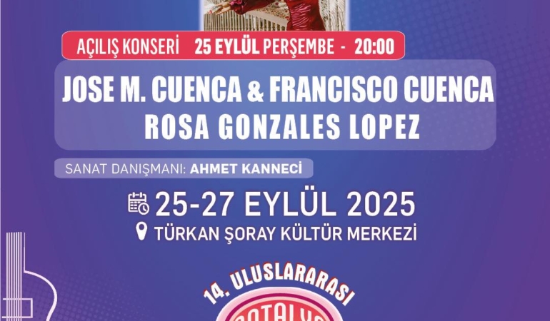 14. Antalya Gitar Festivali’ne Davetlisiniz!