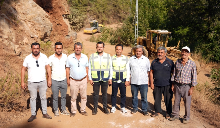 Sapadere’deki bağlantı yolu asfalta hazırlanıyor