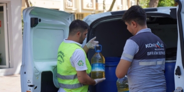Konyaaltı’nda atık yağlar geri dönüştürülüyor