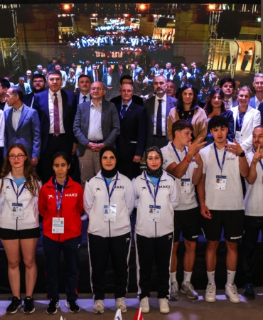 Avrupa Üniversitelerarası Masa Tenisi Şampiyonası’nda açılış töreni