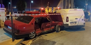 1 kişinin öldüğü kaza kamerada