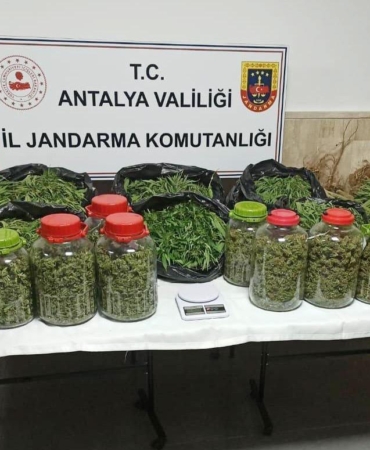 Korkuteli’nde 43 kilo uyuşturucu ele geçirildi