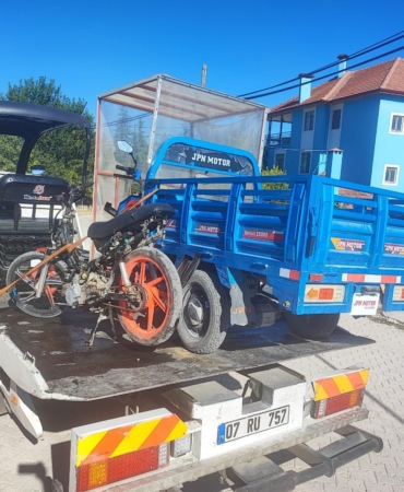 Jandarmadan motosiklet denetimi