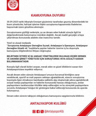 Antalyaspor’da Soruşturma: Gözaltılar Gerçekleşti!