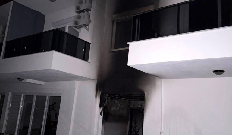 Sitedeki sauna ve hamamda yangın