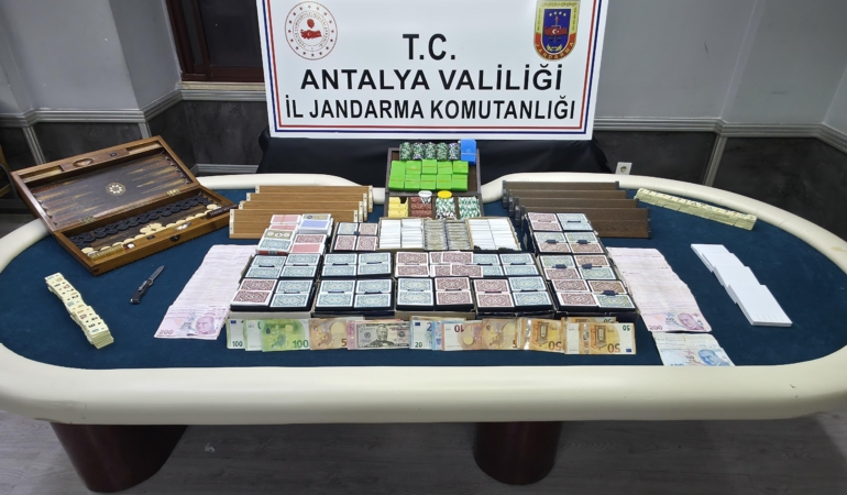 Manavgat’ta yasa dışı kumar operasyonu