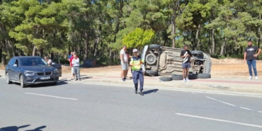 Anne ve iki çocuğu trafik kazasında yaralandı