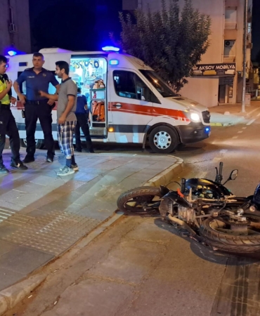Kazada motosiklet sürücüsü yaralandı