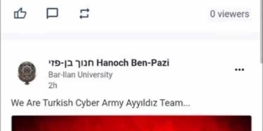 Ayyıldız Tim, İsrailli profesörün hesabını hackledi