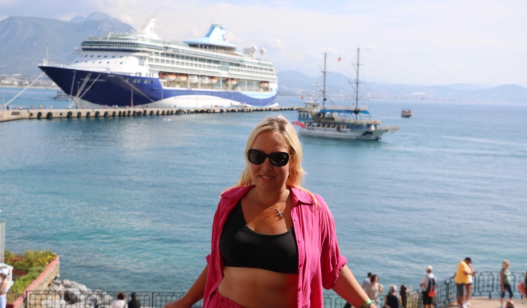 Kruvaziyerle 1788 turist Alanya’ya geldi