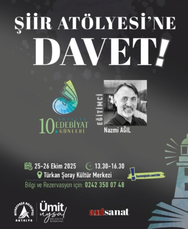 Antalya Edebiyat Günleri atölyelerine son başvuru