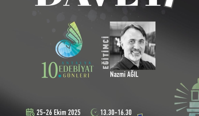 Antalya Edebiyat Günleri atölyelerine son başvuru