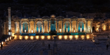 ‘Aşkların ve imparatorların şehri Sagalassos’ta ışıklar gece müzeciliği için yandı