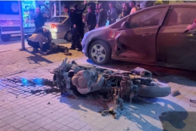 Otomobille çarpışan motosikletli yaralandı Otomobille çarpışan motosikletli yaralandı