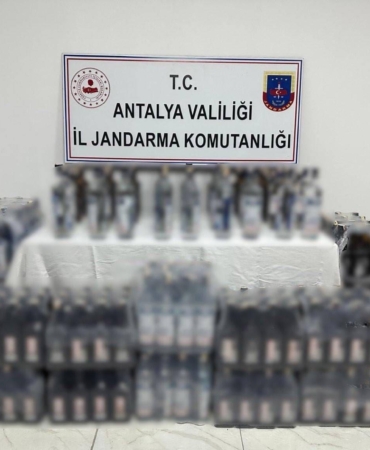 Manavgat’ta kaçak içki operasyonu